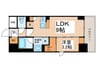 テラス御徒町 1LDKの間取り