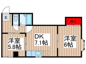 間取図 エステ－トピア本八幡