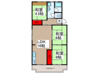間取図 朝霞田島住宅第壱号棟（509）
