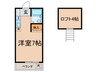 フラットハナタキ 1Rの間取り