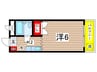 ロイヤル稲城 1Kの間取り