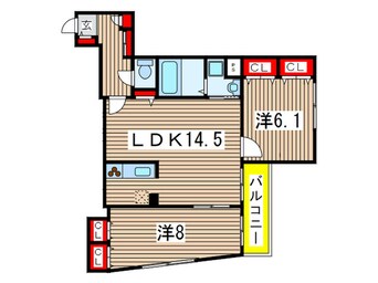 間取図 ｱﾙｺﾊﾞﾚｰﾉ　ｼﾝﾒｲ