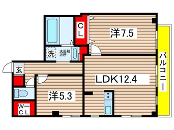 間取図 ｱﾙｺﾊﾞﾚｰﾉ　ｼﾝﾒｲ