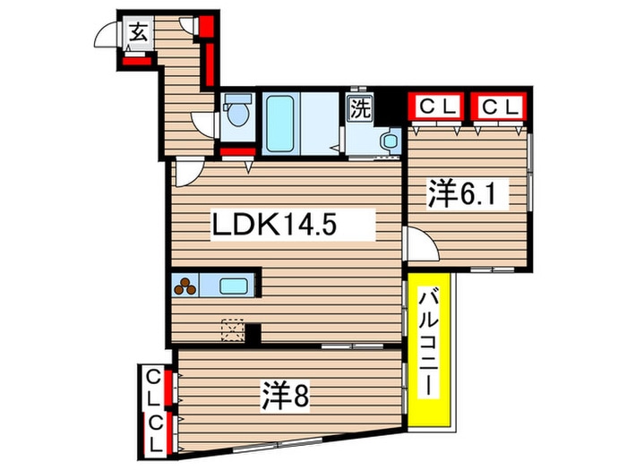 間取り図 ｱﾙｺﾊﾞﾚｰﾉ　ｼﾝﾒｲ