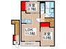 仮)リーブルファイン幸手駅Ⅱ 2LDKの間取り