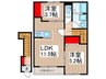 仮)リーブルファイン幸手駅Ⅱ 2LDKの間取り
