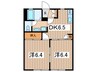 コ－ラルガ－デンＨ 2DKの間取り