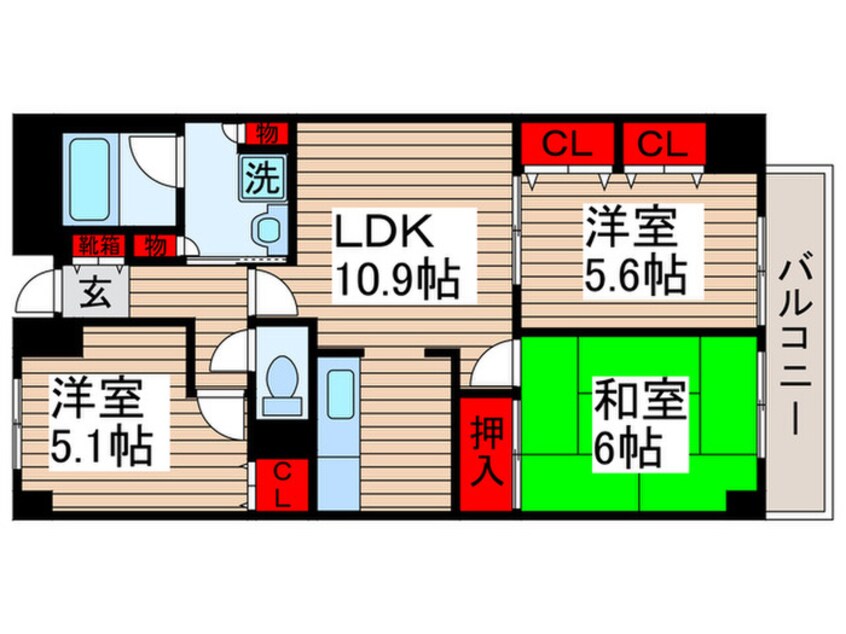 間取図 グロリオール里見弐番館