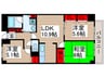 グロリオール里見弐番館 3LDKの間取り