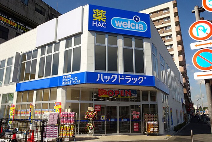 ハックドラッグ横浜根岸店(ドラッグストア)まで397m プ－ルサイドハイツ