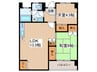 調布住宅(707) 2LDKの間取り