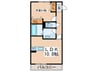 クレール花水木 1LDKの間取り