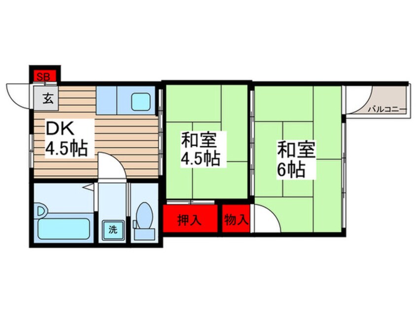 間取図 田辺コーポ