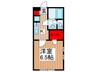 リブリ・西浦和 1Kの間取り