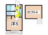 ビジュ－富士見台 1Kの間取り