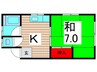 とよコーポ 1Kの間取り