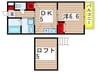 アーリーバードほしな 1DKの間取り