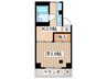 シルクハイツＡ棟 1Kの間取り
