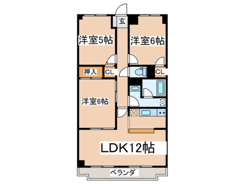 間取図 プレエステ－ト長田