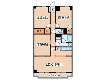 間取図 プレエステ－ト長田