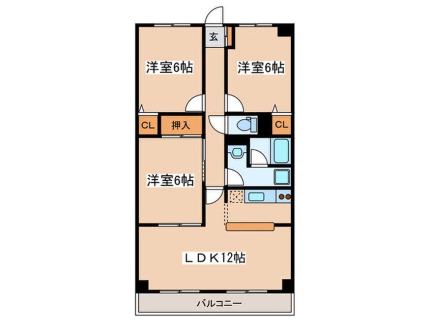 間取図 プレエステ－ト長田