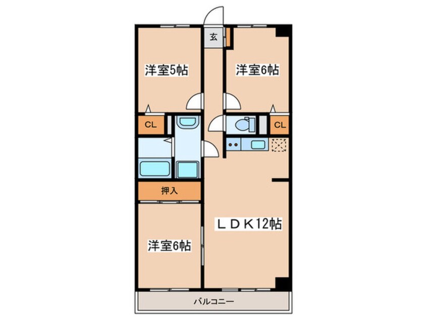 間取図 プレエステ－ト長田