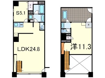 間取図 グラディ－ト汐留ロッソ