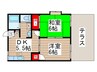 それいゆ湊 2DKの間取り