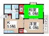 それいゆ湊 2Kの間取り