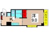 第六日東ハイツ 1Kの間取り