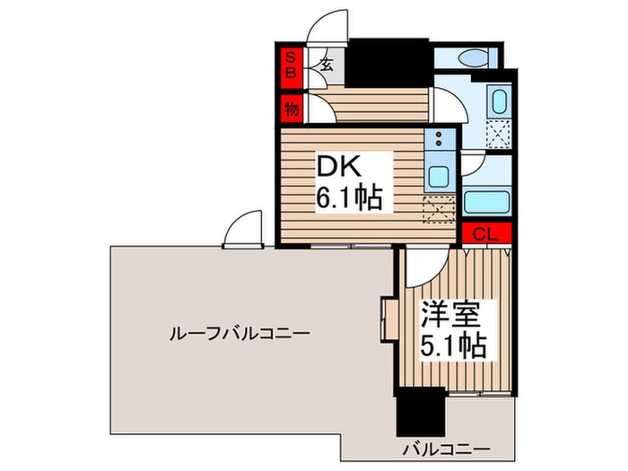 間取り図 ｻﾝｸﾚ-ﾙ荒川ﾌﾞﾗﾝｶﾞ-ﾃﾞﾝ