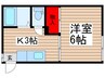 プライムメゾン本八幡 1Kの間取り