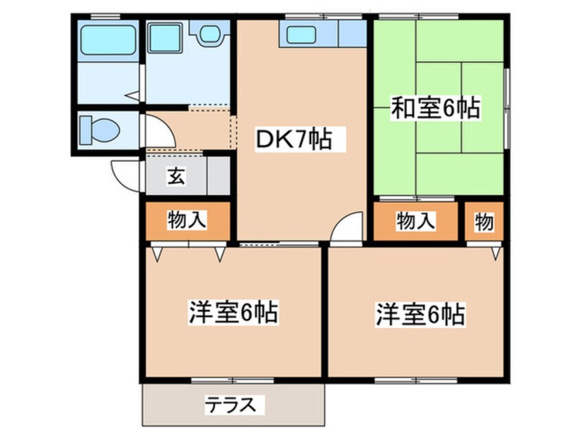 間取図 メルベ－ユ