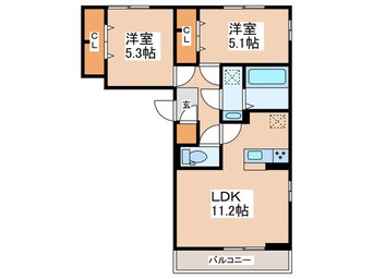 間取図 Dスクエア金森東