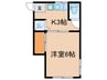 黎明ハイツ 1Kの間取り