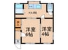 黎明ハイツ 2Kの間取り