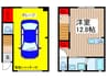 川越ガレージハウス 1Rの間取り
