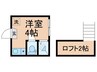ソフィアリボン 1Rの間取り