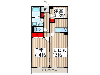 間取図 リブリ・riccoⅡ