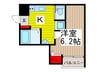 アクアレーベル 1Kの間取り