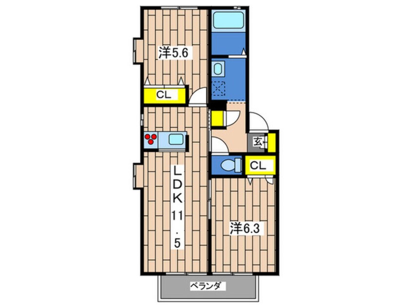 間取図 サンイ－ストＥ