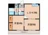 ラフォ－レ夢見 2LDKの間取り