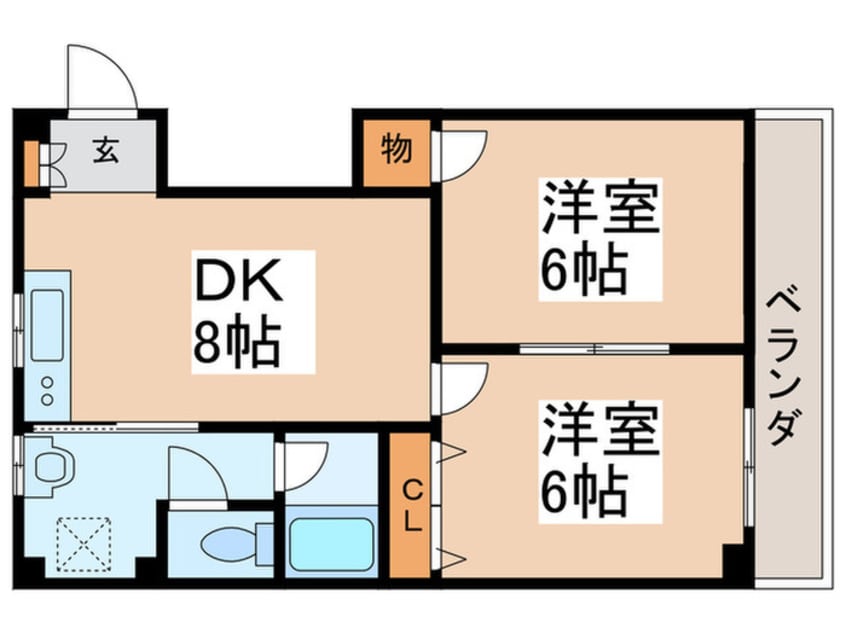 間取図 ﾎﾜｲﾄｺ-ﾄ綾瀬