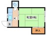 旭荘 1Kの間取り