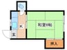旭荘 1Kの間取り