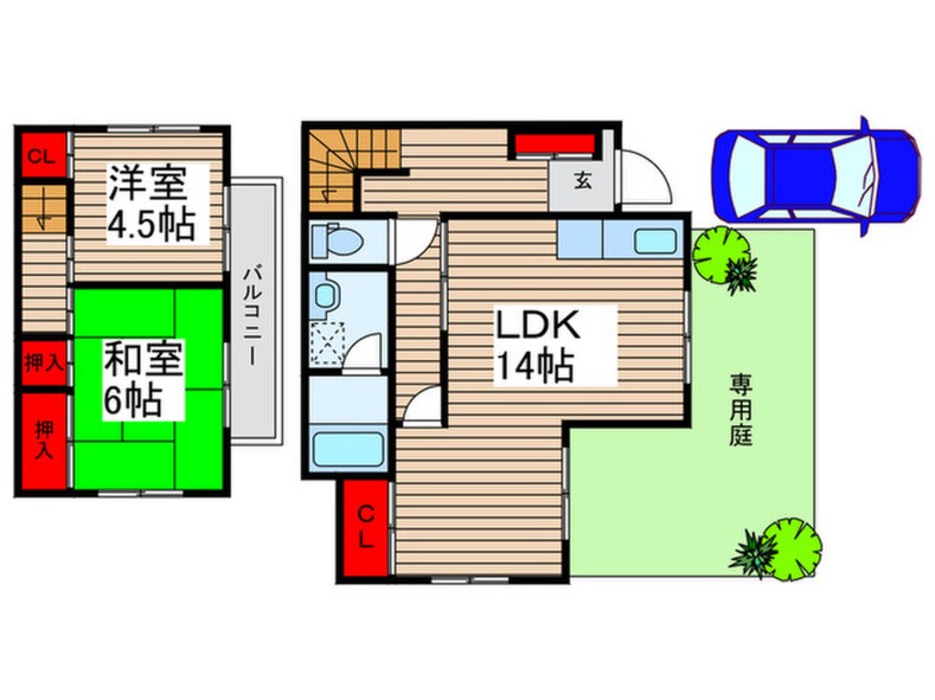 間取図 みのり台貸家