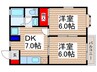 デュークＭ＆Ｓ　Ａ棟 2DKの間取り