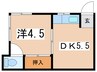 萩原荘 1DKの間取り