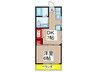 神谷ハイツ 1DKの間取り