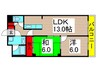 ビエラコート綾瀬 2LDKの間取り